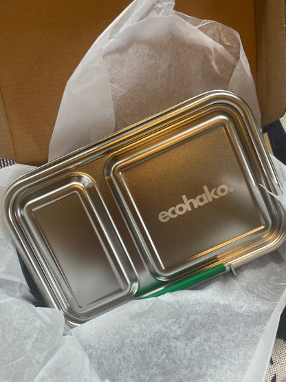 ECO-BENTO 2 COMPARTMENT SET - GREEN // 環境に優しいECOHAKO 2コンパートメント（仕切り）セット